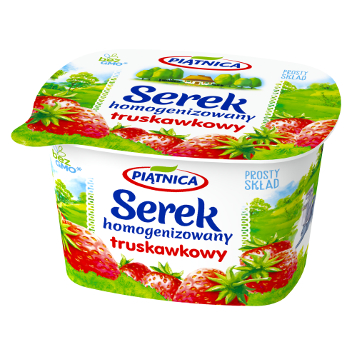 Serek homogenizowany truskawkowy 150g Piątnica
