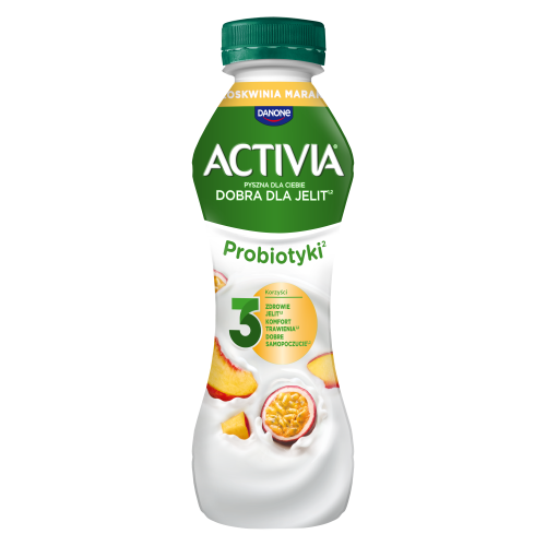 Jogurt pitny Activia brzoskwinia-marakuja 280 g Jogurt pitny Activia brzoskwinia-marakuja 280g