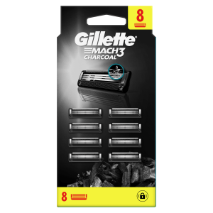 Gillette Mach3 Charcoal Ostrza wymienne do maszynki dla mężczyzn 8 szt.