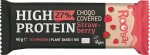 Baton proteinowy truskawkowy w polewie z różowej czekolady, bezglutenowy BIO 40 g