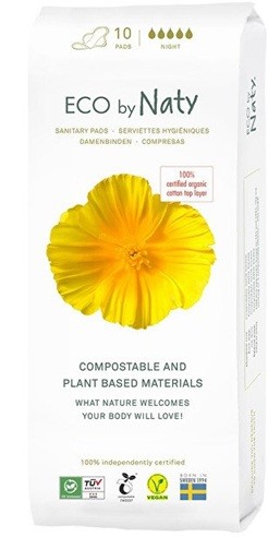 Ekologiczne podpaski higieniczne na noc, 10 szt 6747_1_11353689.jpg