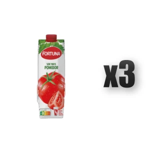 Fortuna Sok 100% Pomidorowy Pasteryzowany Bez Cukru Naturalny Karton 1l 3 szt.