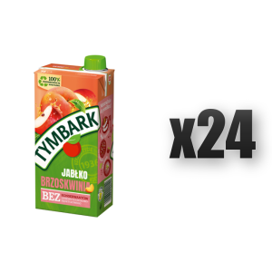 Tymbark Napój jabłko brzoskwinia 1 l 24 szt.