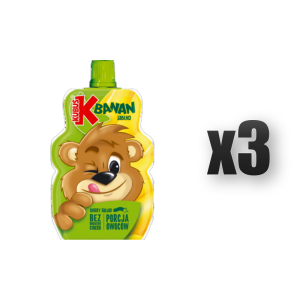 Kubuś Mus 100% banan jabłko 100 g 3 szt.