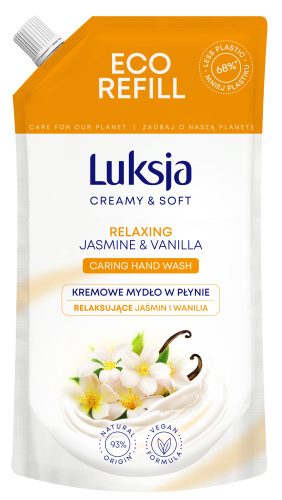 Mydło w płynie Luksja Creamy &amp; Soft jaśmin i wanilia zapas 400ml