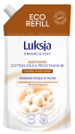 Mydło w płynie Luksja Creamy&Soft mleczko bawełniane i prowitamina B5 zapas 400 ml