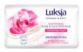 Mydło kostka Luksja Creamy&amp;Soft róża i proteiny mleka 90g
