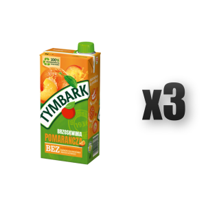Tymbark Napój pomarańcza brzoskwinia 1 l 3 szt.