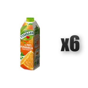 Tymbark Sok 100% pomarańcza 1 l 6 szt.