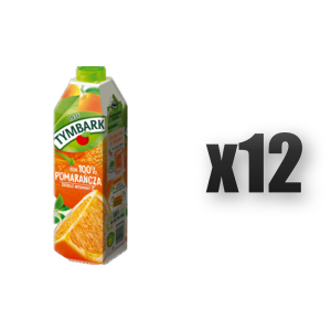 Tymbark Sok 100% pomarańcza 1 l 12 szt.