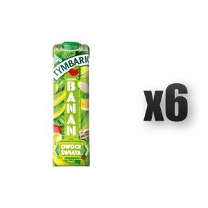 Tymbark Owoce Świata Napój wieloowocowy zielony banan 1 l 6 szt.