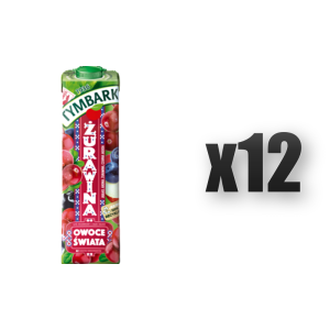 Tymbark Owoce Świata Napój wieloowocowy żurawina 1 l 12 szt.
