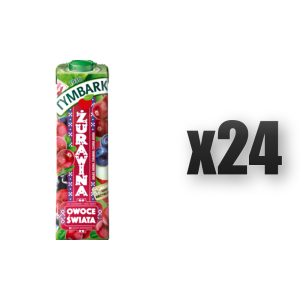 Tymbark Owoce Świata Napój wieloowocowy żurawina 1 l 24 szt.