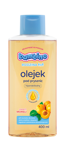 Olejek pod prysznic hiperdelikatny morela Bambino Rodzina 400ml
