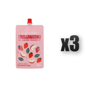 Mus jabłkowo-truskawkowy 200g * TRUSKAWKOWO OWOLOVO 3 szt.