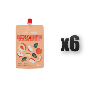 Mus jabłkowo-brzoskwiniowy 200g * BRZOSKWINIOWO OWOLOVO 6 szt.