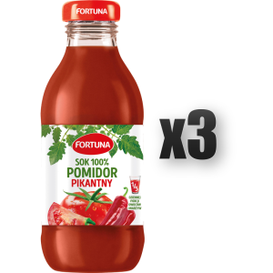 Fortuna Sok 100% pomidor pikantny 300 ml 3 szt.