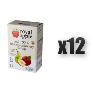 Sok Royal apple jabłkowo - gruszkowy 3L NFC pasteryzowany 12 szt.