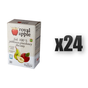 Sok Royal apple jabłkowo - gruszkowy 3L NFC pasteryzowany 24 szt.