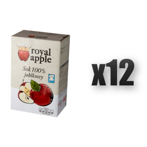 Sok jabłkowy 100% tłoczony 3L Royal apple 12 szt.