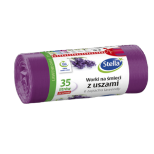 Worki na śmieci 35 l z uszami lawendowe 24 szt. Stella