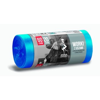 Worki na śmieci 60 l z uszami 20 szt., niebieskie Anna Zaradna Anna_Zaradna_Anna_Zaradna_Worki_na_smieci_z_uszami_ldpe_60L_20szt_niebieskie_71032239_0_350_350.jpg