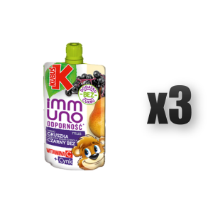 Kubuś immuno odporność mus gruszka czarny bez 100 g 3 szt.