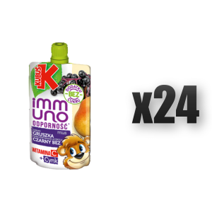 Kubuś immuno odporność mus gruszka czarny bez 100 g 24 szt.