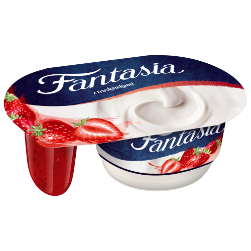 Fantasia Jogurt kremowy z truskawkami 118 g Fantasia Jogurt kremowy z truskawkami 118g