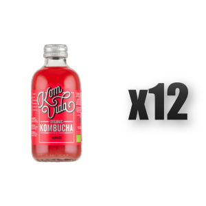 Komvida Organic Kombucha Berryvida - Czerwone owoce 250 ml 12 szt.