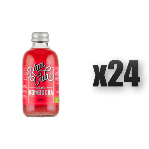 Komvida Organic Kombucha Berryvida - Czerwone owoce 250 ml 24 szt.