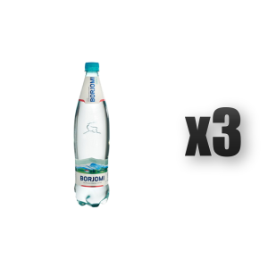 Borjomi woda mineralna gazowana 1,0 l 3 szt.