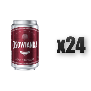 woda mineralna Cisowianka silnie gazowana 0,33L 24 szt.