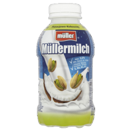 Napój mleczny Müllermilch o smaku kokosowo-pistacjowym 400 g Napój mleczny Müllermilch o smaku kokosowo-pistacjowym 400g