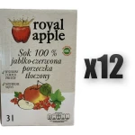 sok jabłko-czerwona porzeczka NFC Royal apple tłoczony 3l 12 szt.