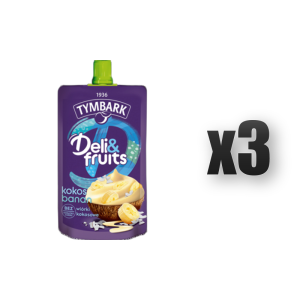 Tymbark Deli&fruit kokos banan wiórki kokosowe 170 g 3 szt.