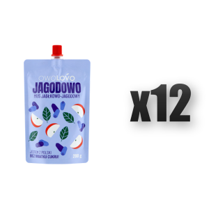 OWOLOVO Jagodowo Mus jabłkowo-jagodowy 200 g 12 szt.