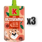 Kubuś Mus Brzoskwinia Jabłko 200g 3 szt.