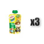 Hortex Leon i Przyjaciele Przekąska mus 100% owoców jabłko, banan, kiwi saszetka 100g 3 szt.