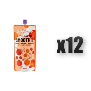 OWOLOVO Smoothie jabłko marchew truskawka 250 ml 12 szt.