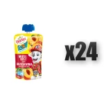 Hortex Leon Przekąska mus 100% owoców i warzyw jabłko, brzoskwinia, banan, marchew, dynia saszetka 100g 24 szt.