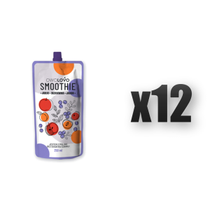 OWOLOVO Smoothie jabłko jagoda brzoskwinia 250 ml 12 szt.