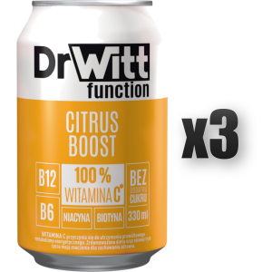 DrWitt function Citrus Boost o smaku cytrynowym 330 ml 3 szt.