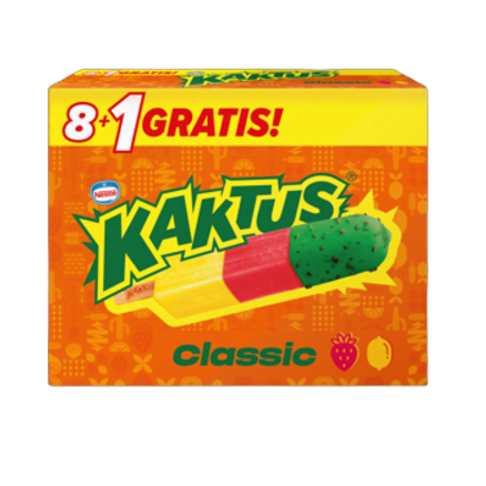Kaktus Lody Cytryna Truskawka multipack 8+1 405 ml Kaktus Lody Cytryna Truskawka multipack 8+1 gratis 405ml