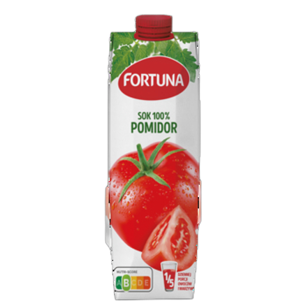 Sok 100% pomidorowy Fortuna 1 l Sok 100% pomidorowy Fortuna 1l