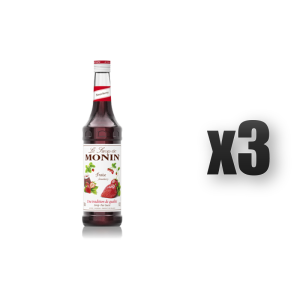 Monin Strawberry - syrop truskawkowy 0,7l 3 szt.
