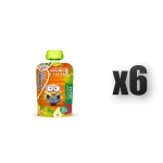 Hortex Jabłko, banan, marchew, gruszka 100% owoców i marchwi mus saszetka 100g 6 szt.