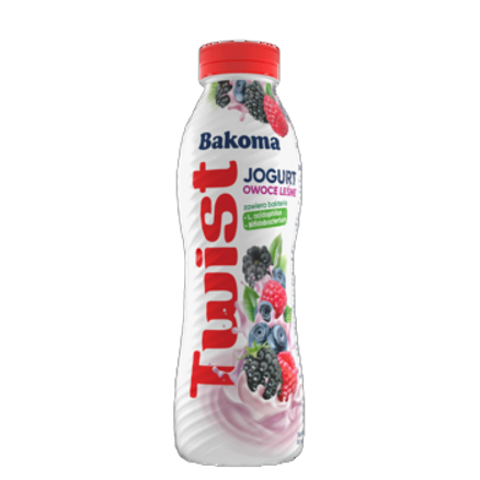 Jogurt pitny Twist owoce leśne 380 g Jogurt pitny Twist owoce leśne 380g