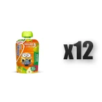 Hortex Jabłko, banan, marchew, gruszka 100% owoców i marchwi mus saszetka 100g 12 szt.