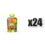 Hortex Jabłko, banan, marchew, gruszka 100% owoców i marchwi mus saszetka 100g 24 szt.